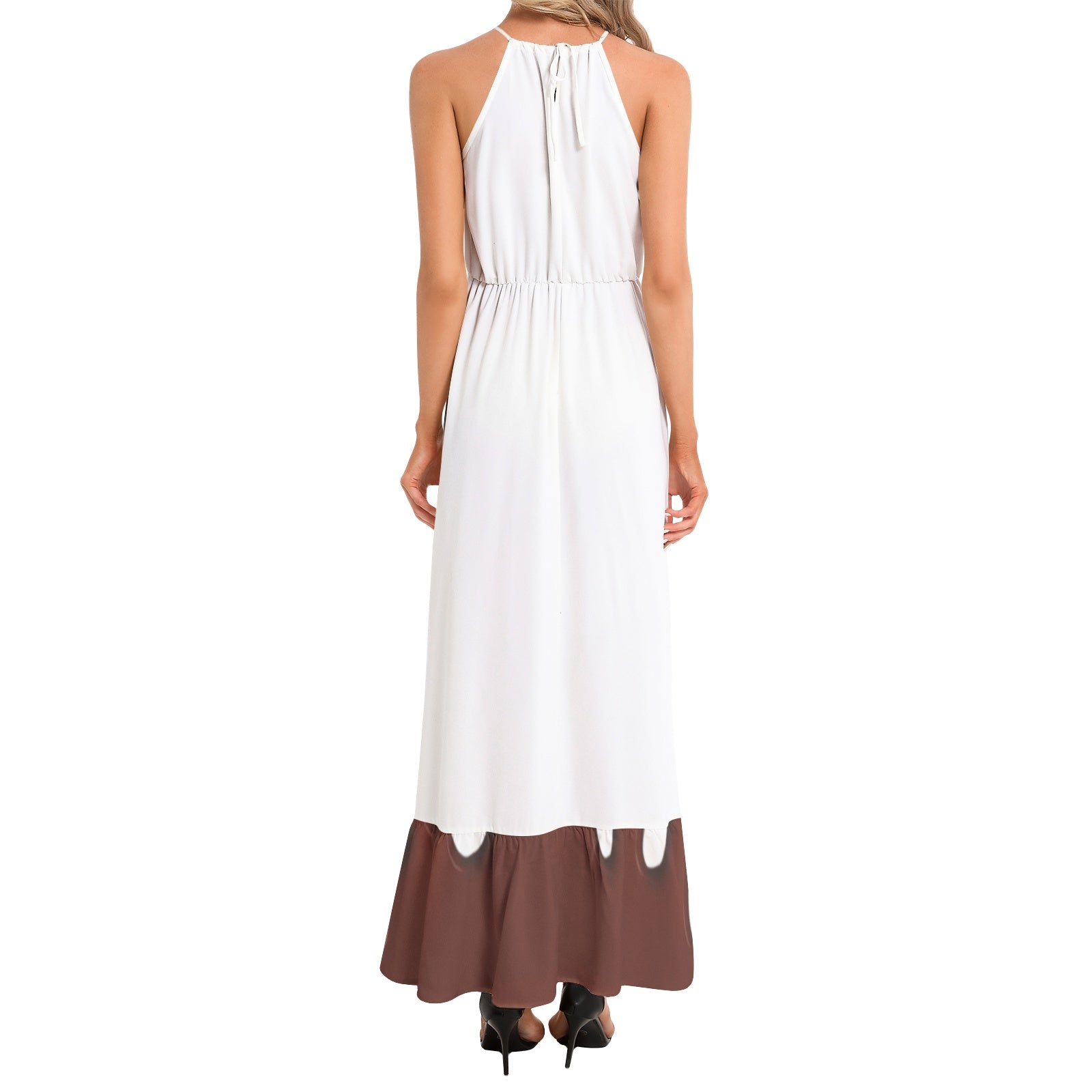 Chocolatito Halter Neck Maxi Dress